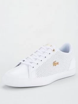 Image of Lacoste Lerond 120 Trainers - White/Gold