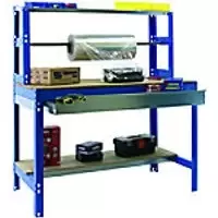 Image of SLINGSBY Packing workbench with roll holder and drawer 900 mm