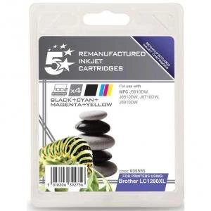 Image of 5 Star Office Brother LC1280XL Black and Tri Colour Ink Cartridge