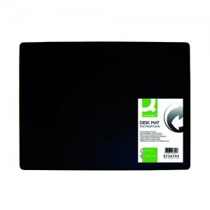 image of Q-Connect PP Desk Mat With Non-Slip Surface 40X53 Black KF26794