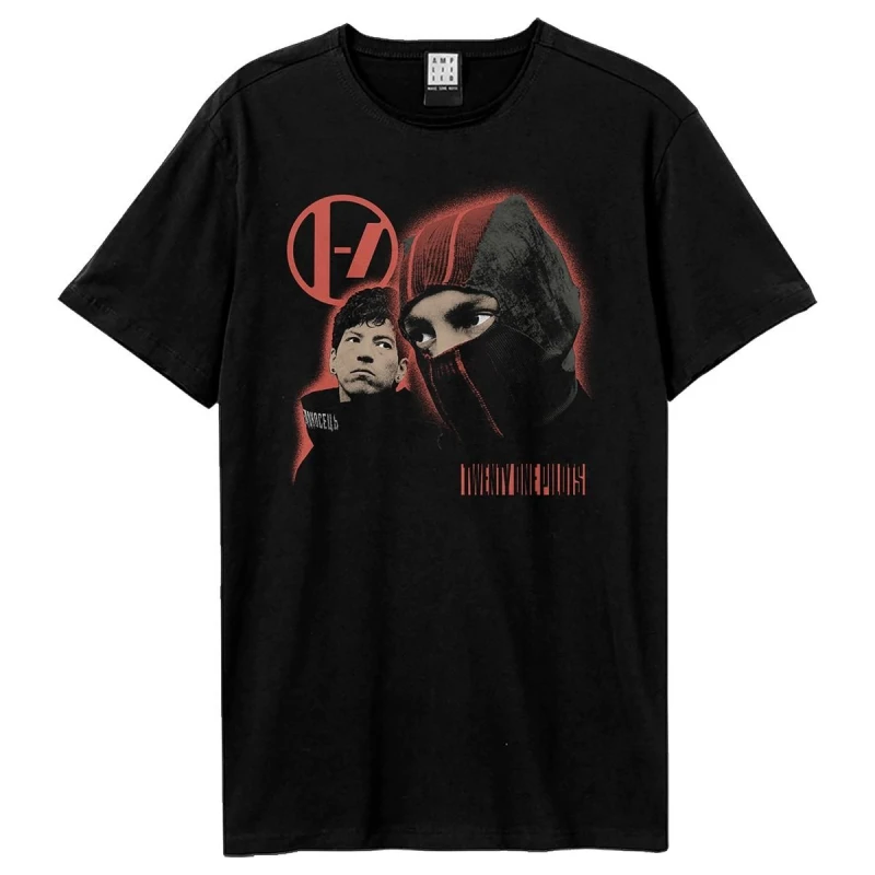 Image of Amplified Amplified Men Glow Twenty One Pilots T-Shirt in Black Size: X-Small Black XS Male 5063852063789