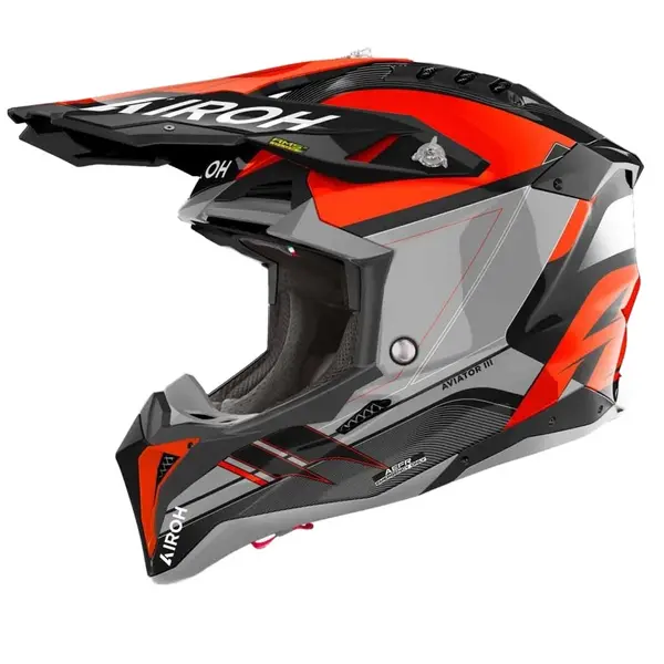 Image of Airoh Aviator 3 Saber Orange Offroad Helmet Size M