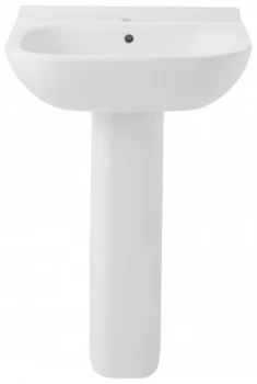 Image of Wickes Positano Ceramic Basin with Full Pedestal - 550mm