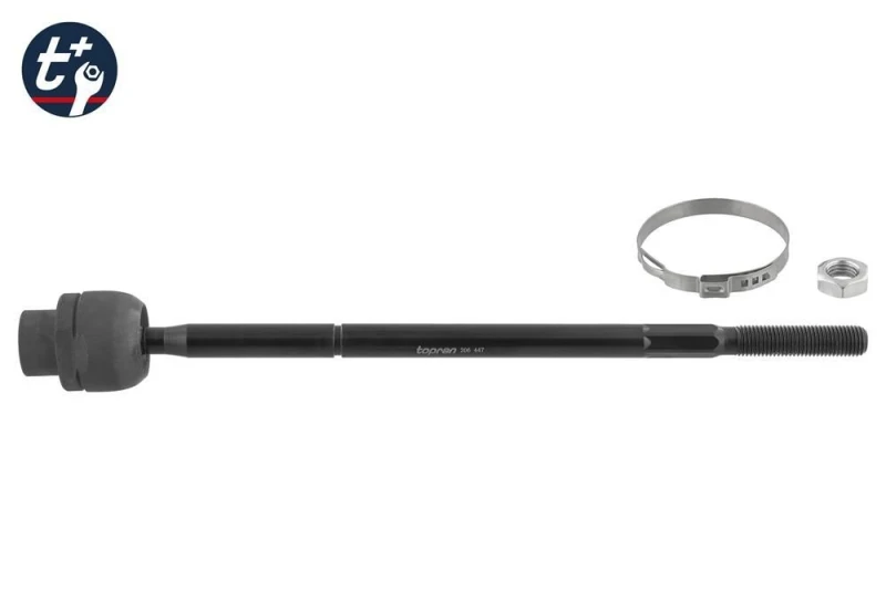 Image of TOPRAN 206 447 Inner Tie Rod Front Axle Left, with counter nut, with clamp Inner Tie Rod (51)