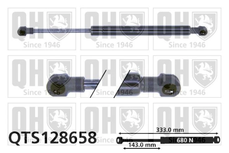 Image of QUINTON HAZELL Bonnet strut QUINTON HAZELL QTS128658