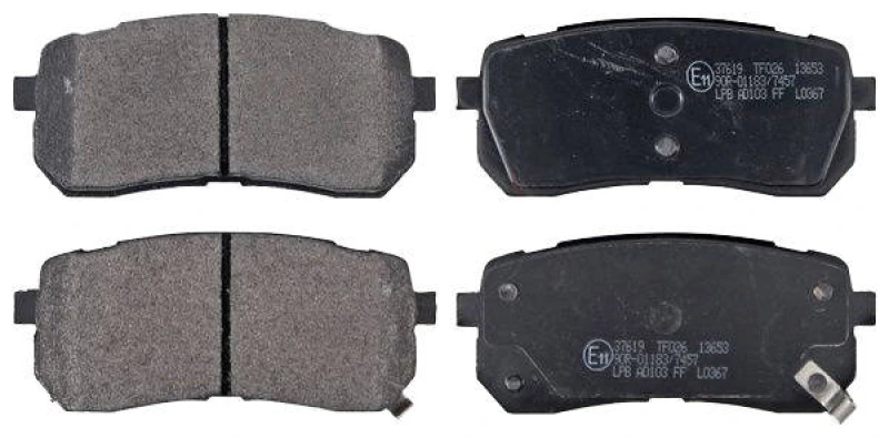 Image of A.B.S. 37619 Brake pad set with acoustic wear warning Brake Pad Set,disc brake (402)