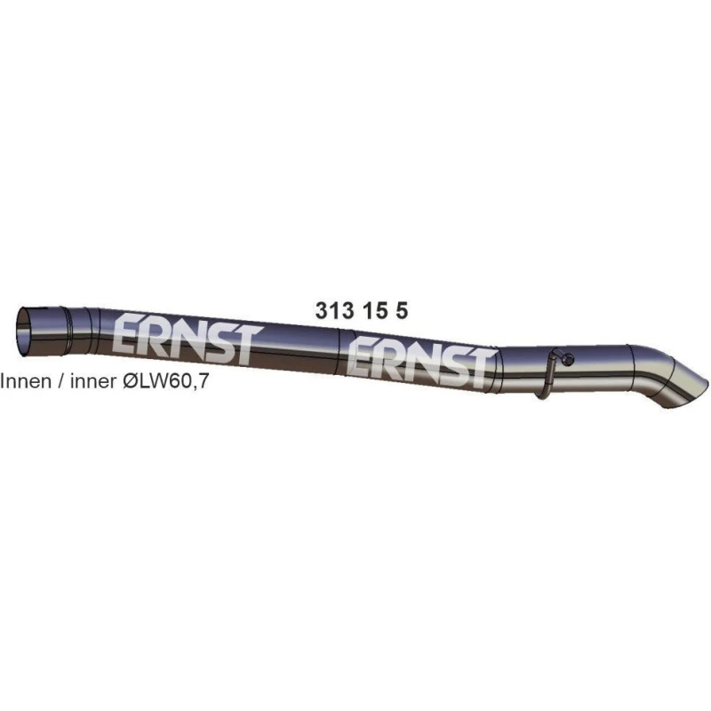 Image of ERNST 313155 Exhaust Pipe Rear, Length: 760mm Exhaust Pipe (17)