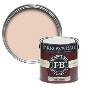 Image of Farrow & Ball Estate Pink ground No. 202 Matt Emulsion Paint 2.5L