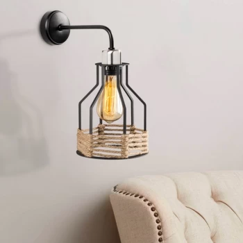 Image of Fiko - 6601 Black Wall Lamp