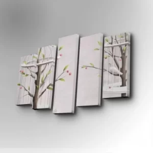 Image of 5PUC-052 Multicolor Decorative Canvas Painting (5 Pieces)