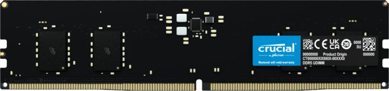 Image of Crucial Crucial CT8G56C46U5T memory module 8GB 1 x 8GB DDR5 288-pin DIMM ECC CT8G56C46U5T