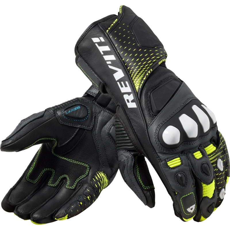 Image of Revit Control Motorcycle Gloves, black-yellow, Size 3XL for Men