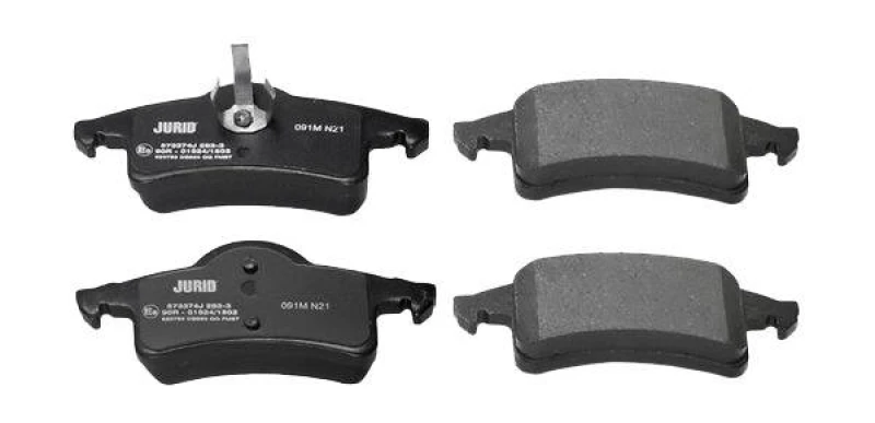 Image of JURID 573374J Brake pad set not prepared for wear warning indicator, without accessories, with piston clip Brake Pad Set,disc brake (402)