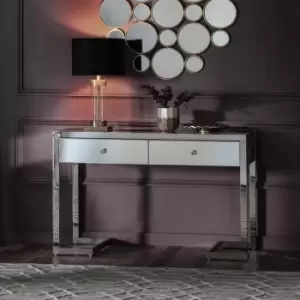 Image of Gallery Interiors Cutler 2 Drawer Mirrored Console