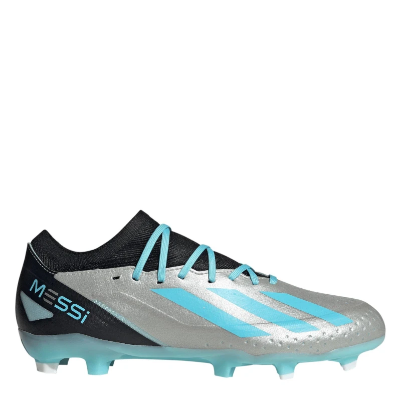 Image of adidas X Crazyfast League Firm Ground Football Boots Silver/Blue/Blk male 8.5 (42.7)