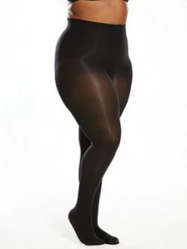 Image of Pretty Polly 2 Pack Curve 60 Denier Opaque Tights - Black