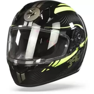 Scorpion EXO-390 Sting Black Neon Yellow Full Face Helmet L