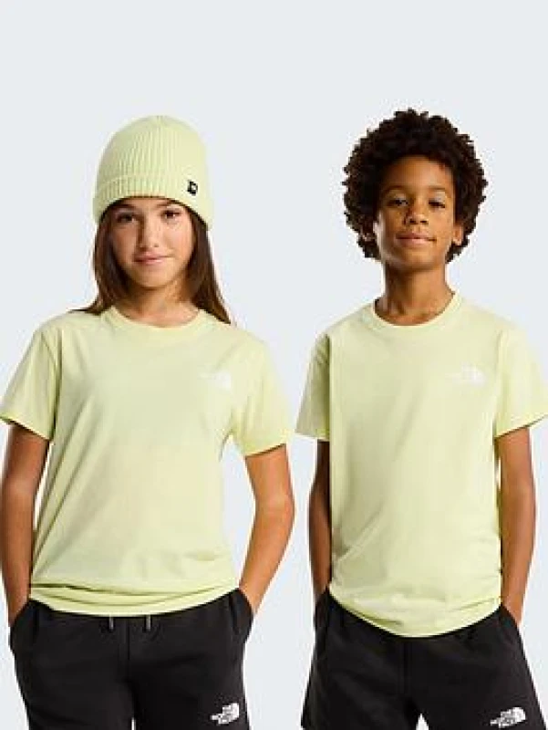 Image of The North Face Simple Dome Regular Fit T-Shirt Juniors - Yellow Male 13 - 14 Years