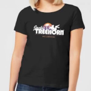 image of The Big Lebowski Treehorn Logo Womens T-Shirt - Black