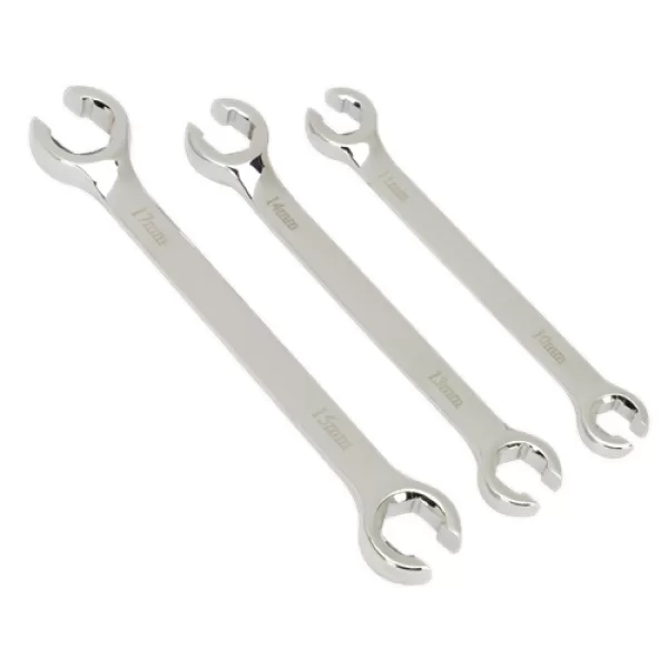 Image of Genuine SEALEY AK600 Flare Nut Spanner Set 3pc Metric