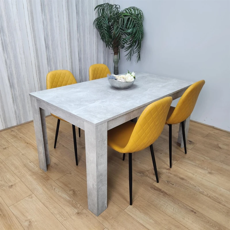 Image of KOSY KOALA Kosy Koala Dining Table Set with 4 Chairs Dining Room and Kitchen table set of 4 Grey unisex