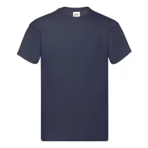 Image of Fruit Of The Loom Mens Original Short Sleeve T-Shirt (S) (Deep Navy)