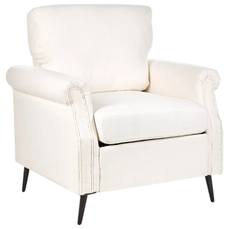 Image of Beliani Armchair Vietas Fabric White