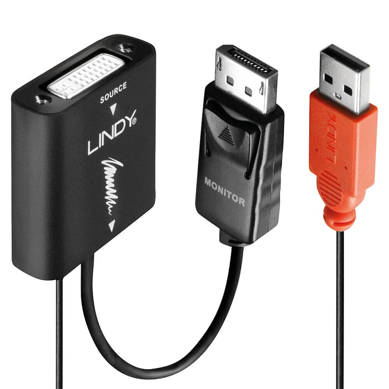 Image of Lindy Lindy DVI to DisplayPort Active Converter 38145