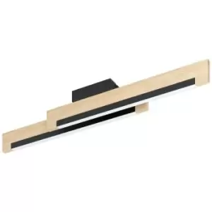 Image of Eglo Camacho LED 2 Lamp Integrated LED Semi Flush Light Black, Brown