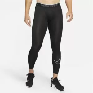 image of Nike Np Dri-Fit Tight, Black/White, Male, Performance Tops, DD1913-010