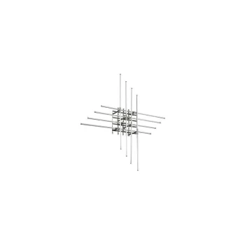 Image of Ideal Lux Cross - Integrated LED Large Ceiling Flush Light Chrome