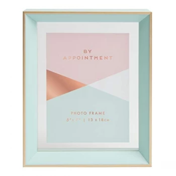 Image of 5" x 7" - By Appointment Green & Gold Photo Frame