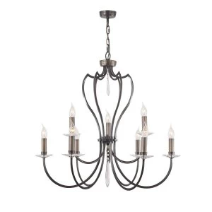 image of 9 Light Chandelier Dark Bronze Finish, E14