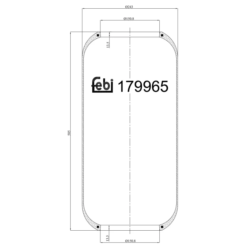 Image of FEBI BILSTEIN 179965 Boot, air suspension Rear Axle Boot,air suspension (324)