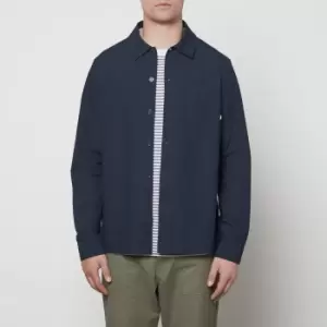 image of Farah Mens Tillbrook Seersucker Shirt - True Navy - XL