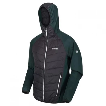 Image of Regatta Andreson V Hooded Hybrid Baffle Jacket - Ash/DeepPine