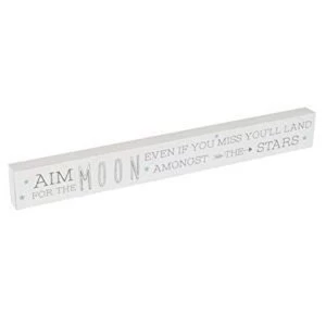 image of Love Life Aim For The Moon Plaque