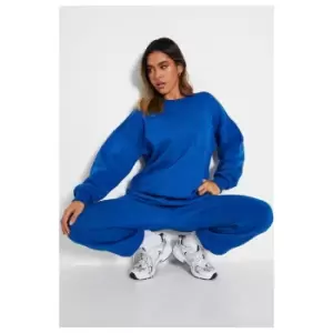 Image of I Saw It First Oversized Sweatshirt With Pocket - Blue