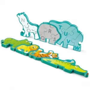 image of Hape Alphabet & Animal Parade Puzzle