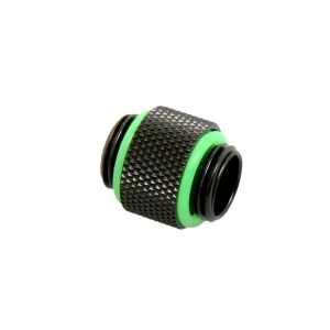 image of Bitspower Dual G1/4" High Flow Fitting - Male to Male Thread - Black Matte Finish