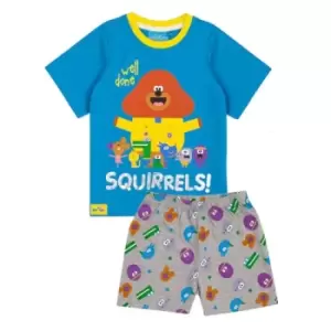 Image of Hey Duggee Boys Well Done Squirrels Character Short Pyjama Set (2-3 Years) (Blue/Grey)