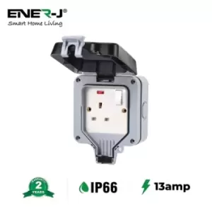 Image of ENER-J 1 Gang 13A Single BS Socket and Switch