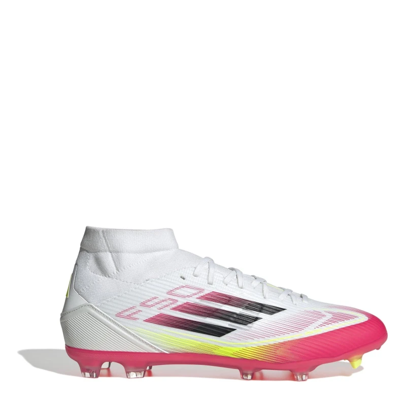 Image of adidas F50 League Mid-Cut Firm Ground Football Boots - White White 12