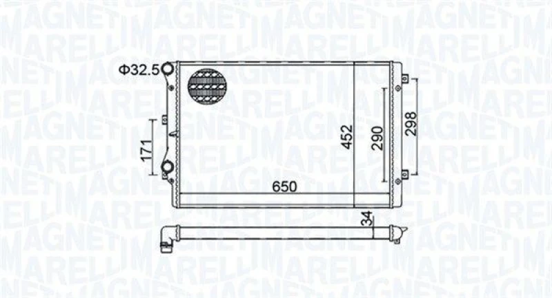 Image of MAGNETI MARELLI Engine radiator MAGNETI MARELLI 350213157800