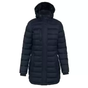 image of Kariban Womens/Ladies Lightweight Long Padded Parka Jacket (L) (Navy)