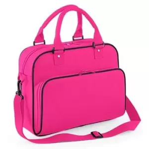 image of Bagbase Compact Junior Dance Messenger Bag (15 Litres) (One Size) (Fuchsia/Black)