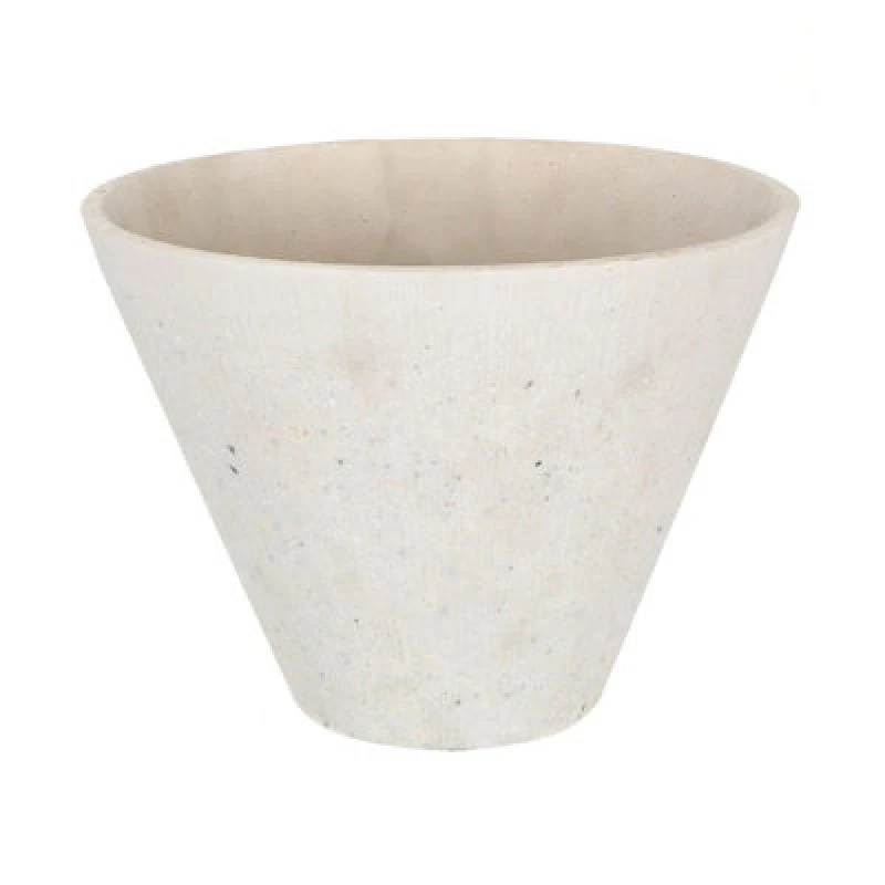 Image of Premier Housewares Polyresin Vase White Polyresin Round Edged Vase White