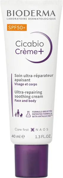 image of Bioderma Cicabio SPF50+ Ultra-Repairing Soothing Cream 40ml