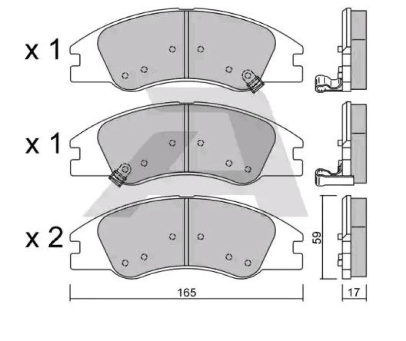 Image of AISIN Brake pad set AISIN BPKI-1902