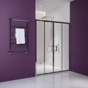 image of Nuie Pacific Double Sliding Shower Door 1500mm Wide - 6mm Glass